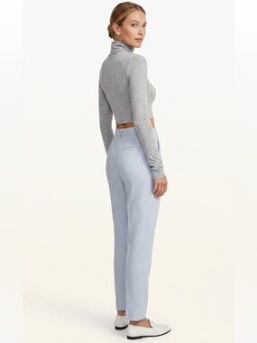 Aritzia Sunday Best Grey Cropped Turtleneck Top Size Extra Small Cotton